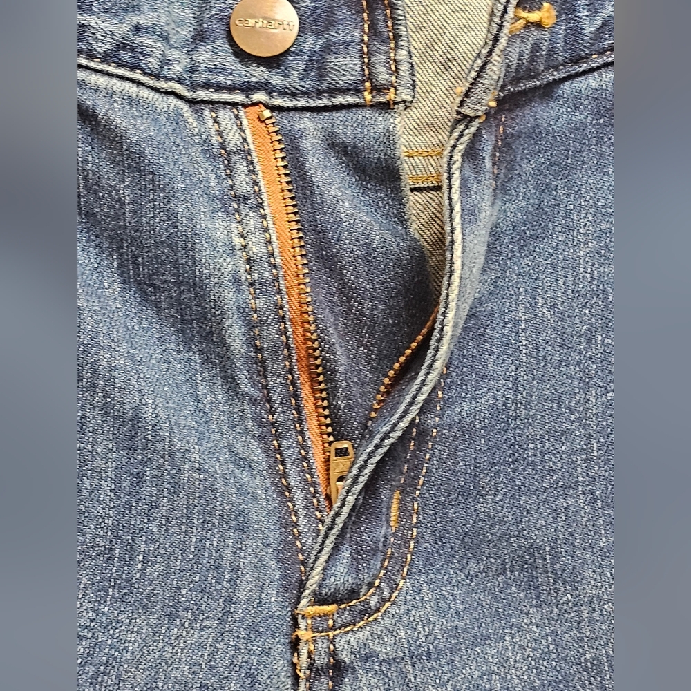 Carhartt Women’s Size 12 Tall Blue Straight Leg Pants Regular Fit Workwear EUC - Picture 4 of 9